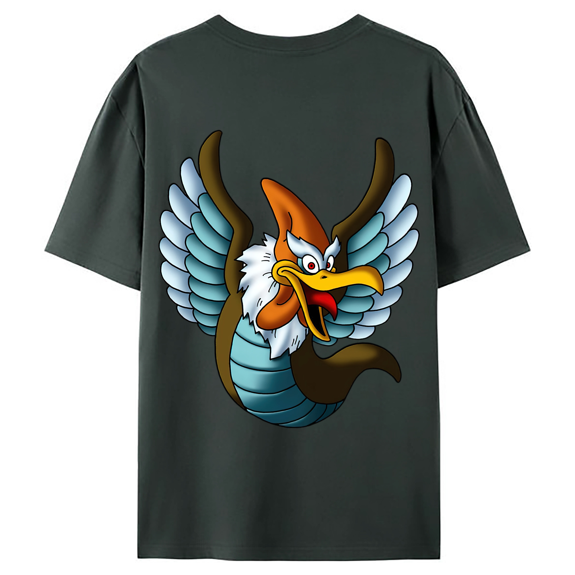 （画像用） ドラゴンクエスト Doragon Kuesuto Dragon Quest 綿100％ メンズ半袖Tシャツ（バックプリント） 通気性